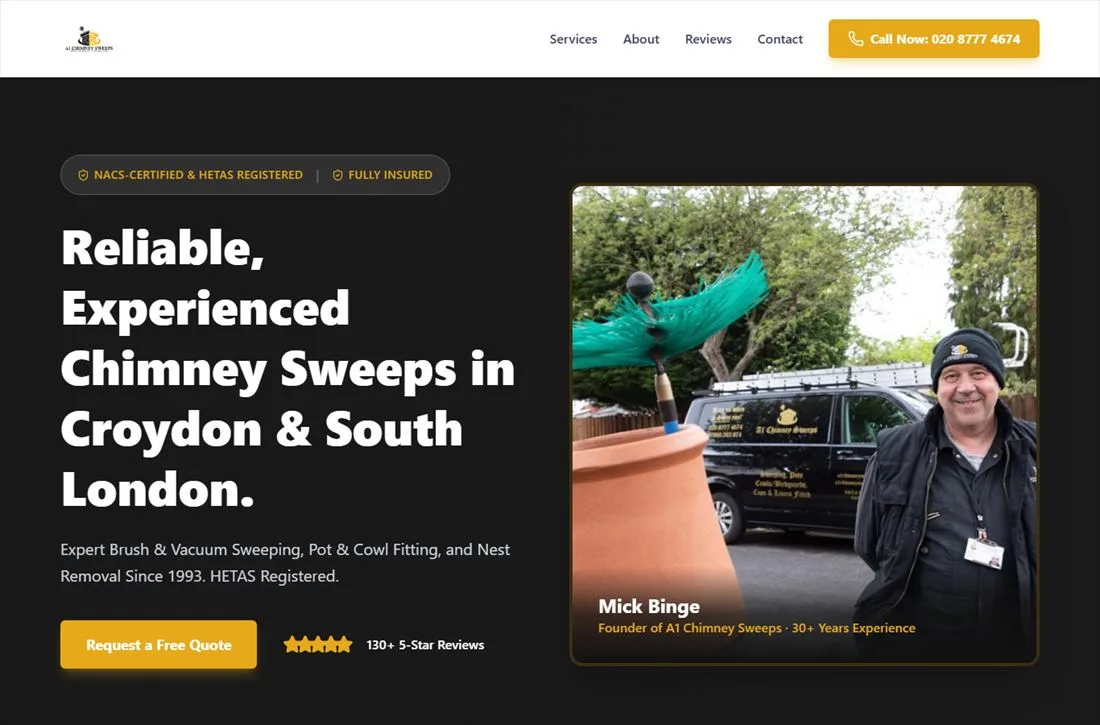 A1 Chimney Sweeps website